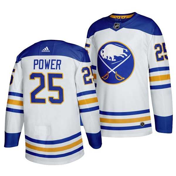 Mens Buffalo Sabres #25 Owen Power White Stitched Jersey Dzhi->buffalo sabres->NHL Jersey
